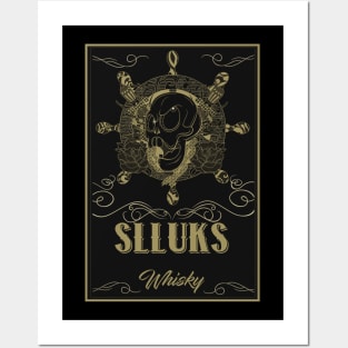 Tasteful Slluks whiskey logo design Posters and Art